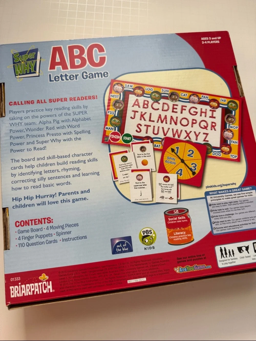 Briarpatch Super WHY ABC Letter Game